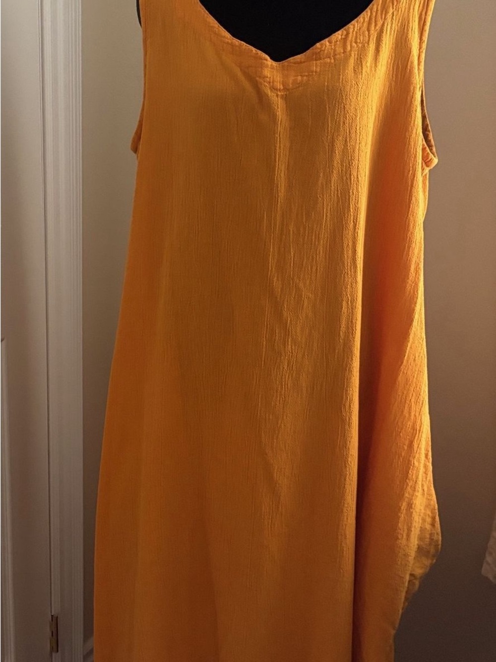 Oh my Gauze Designer Sleeveless Orange Women's Maxi Dress XL